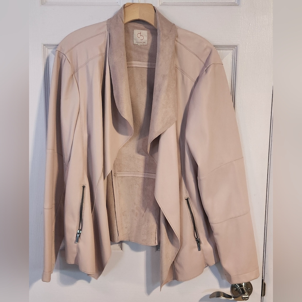 Blush Pink Leather Jacket